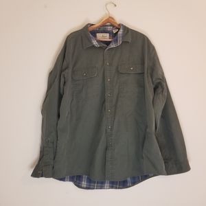 L.l.bean canvas flannel button down